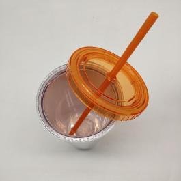Rotating Straw Double-Layer Cup