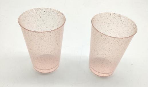 Pink Matte Glitter Cup