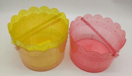 Flat-mouth round egg basket