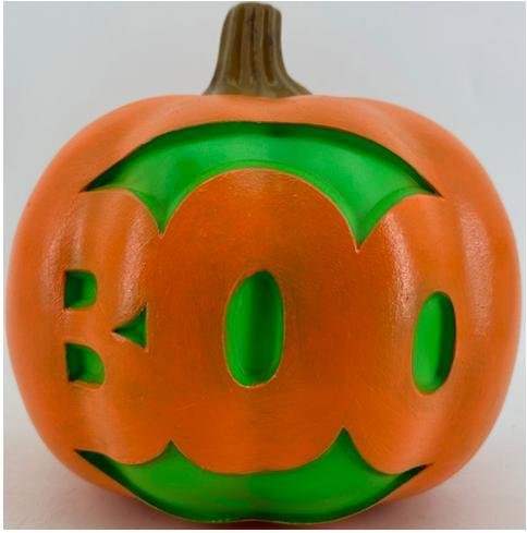 Lit Pumpkin-Boo with Timer