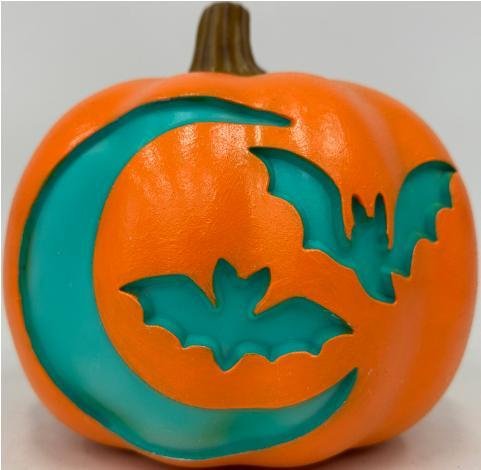Lit Pumpkin Moon Bats withTimer