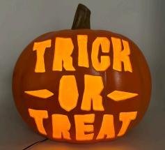 18" Lit Pumpkin Monster