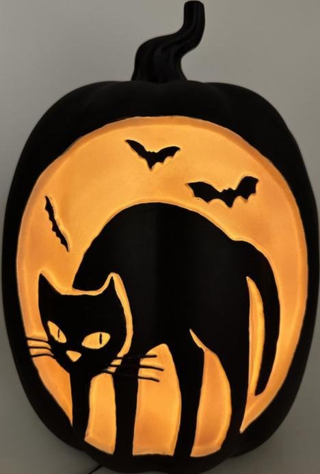 Classic Lit Pumpkin Ghost