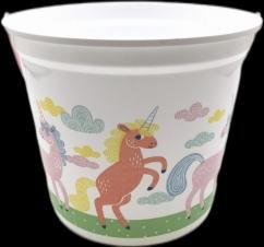 Bucket (half-body print) with sticker