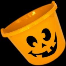 Transparent pumpkin bucket
